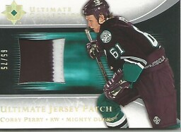 Corey Perry Upper Deck Ultimate Jersey Patch 2006  Anaheim P-CO Limit 65/75 